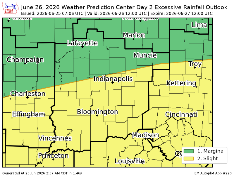 INDwxAlerts's tweet photo. WPC issues Day 2 Slight Risk Excessive Rainfall Outlook at Jun 25, 7:06z for IND https://t.co/concjdeVCt https://t.co/5pHkxqUmeF