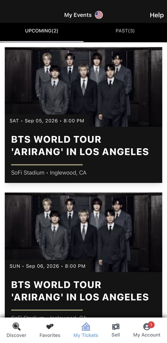 NaomyN442's tweet photo. ANYONE LOOKING TO BUY BTS TICKETS FOR SOFI STADIUM - INGLEWOOD, CA (9/05)

FOR FACE VALUE 😘💜

Send a DM if interested, willing to provide any necessary proof’s 🎟️

#BTS #BTS_ARİRANG #btstickets #bts iso la California ca wtb wtt wts ticket 🎫 https://t.co/FGedT0awuH