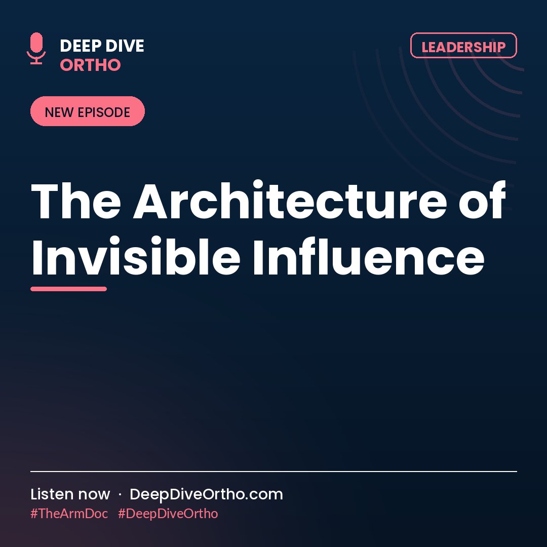 DeepDiveOrtho's tweet photo. New on Deep Dive Ortho: The Architecture of Invisible Influence. We cut through the noise to the clinical takeaways that matter.

Listen here: https://t.co/rftrRbcrOx

#Leadership #MedEd #TheArmDoc https://t.co/iZjzprjE9e
