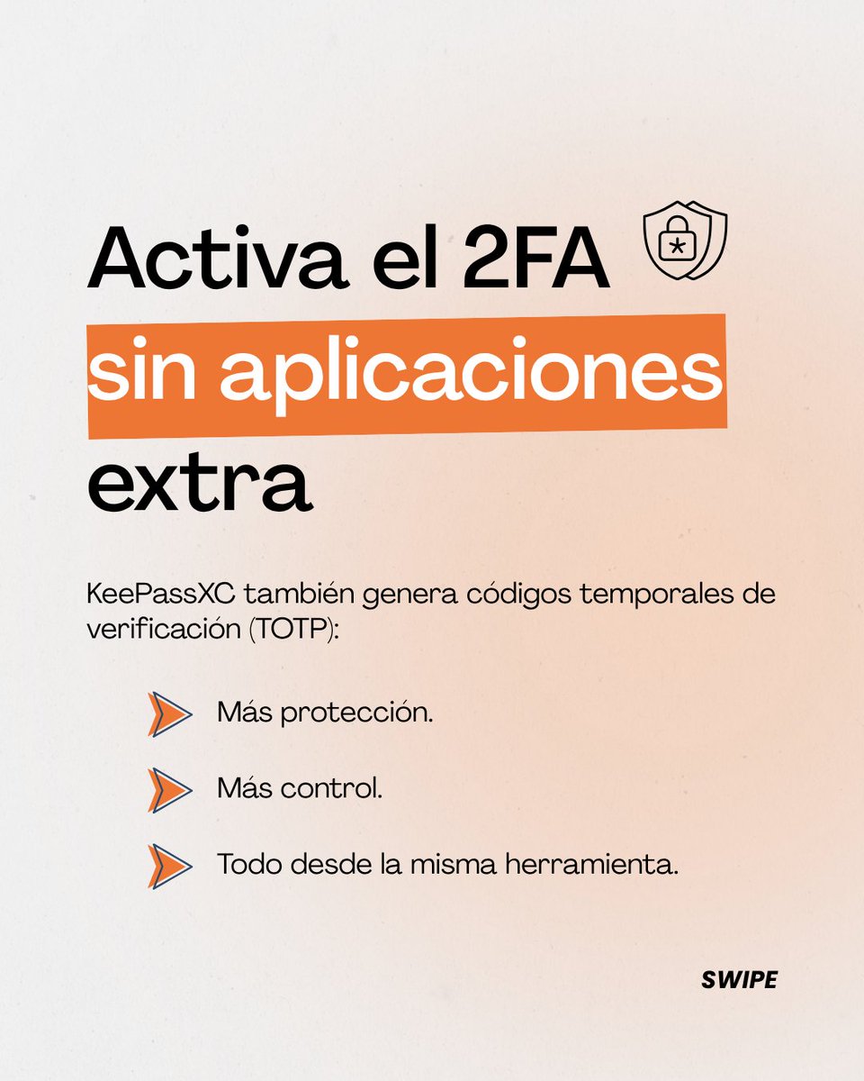 INCIBE's tweet photo. 🔑 Tus contraseñas son la llave de tu vida digital.

¿Las estás protegiendo correctamente? Descubre cómo hacerlo con KeePassXC.

https://t.co/rGziFrNCOm https://t.co/uytrEaY3qx