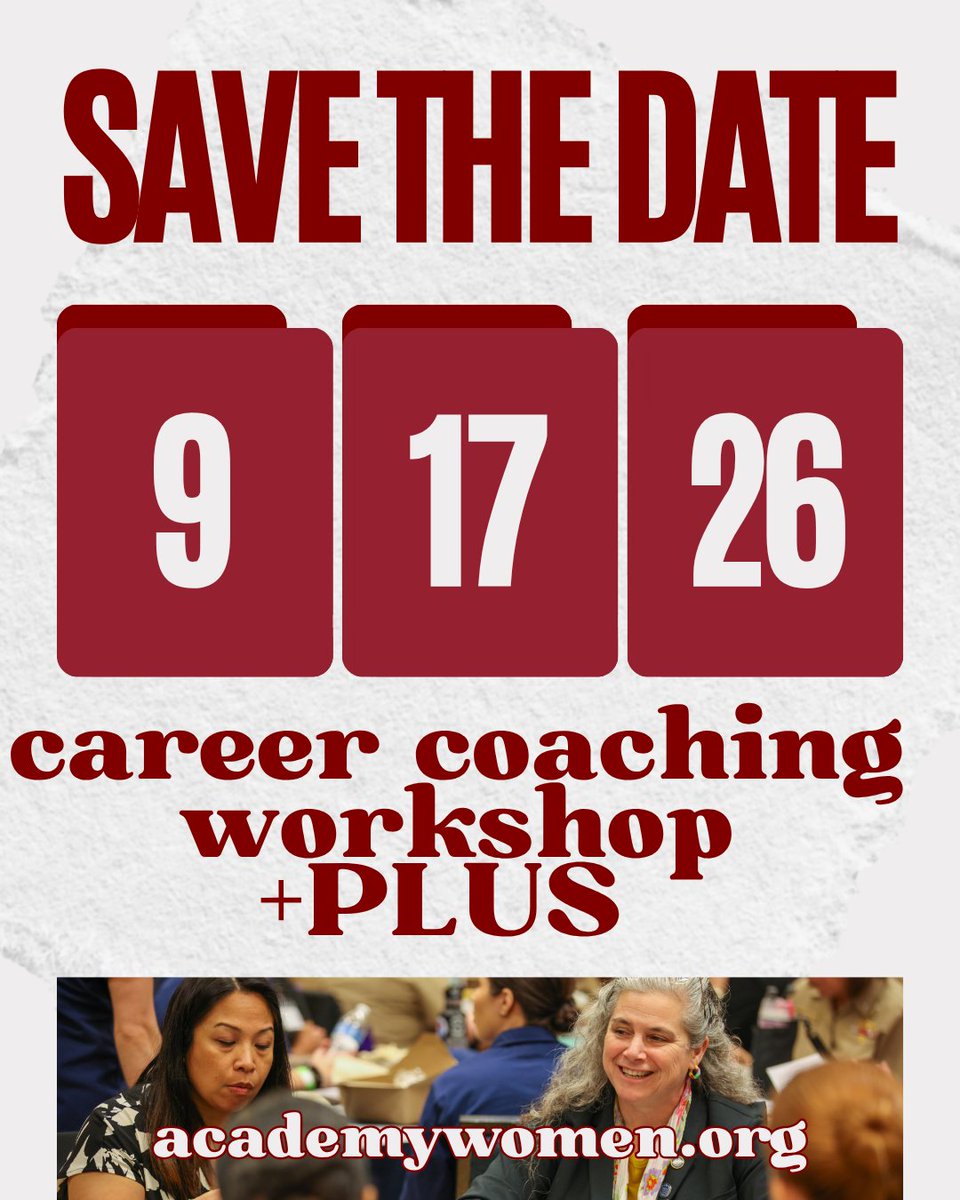 AcademyWomen's tweet photo. Save the Date! 

The AcademyWomen annual Career Coaching Workshop will be September 17 at the Virginia Tech Academic Building One, 3625 Potomac Ave, Alexandria, Virginia. 

More details coming soon: https://t.co/XemEsWQUQS https://t.co/BSoTJLSIea