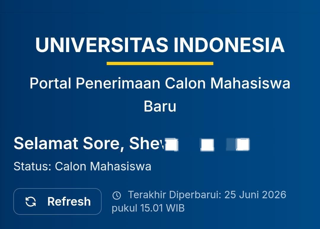 shexoure's tweet photo. next Status nya jadi : Mahasiswa 
Ya Allah terima aku ya UI.... https://t.co/0xxrs1ShA1