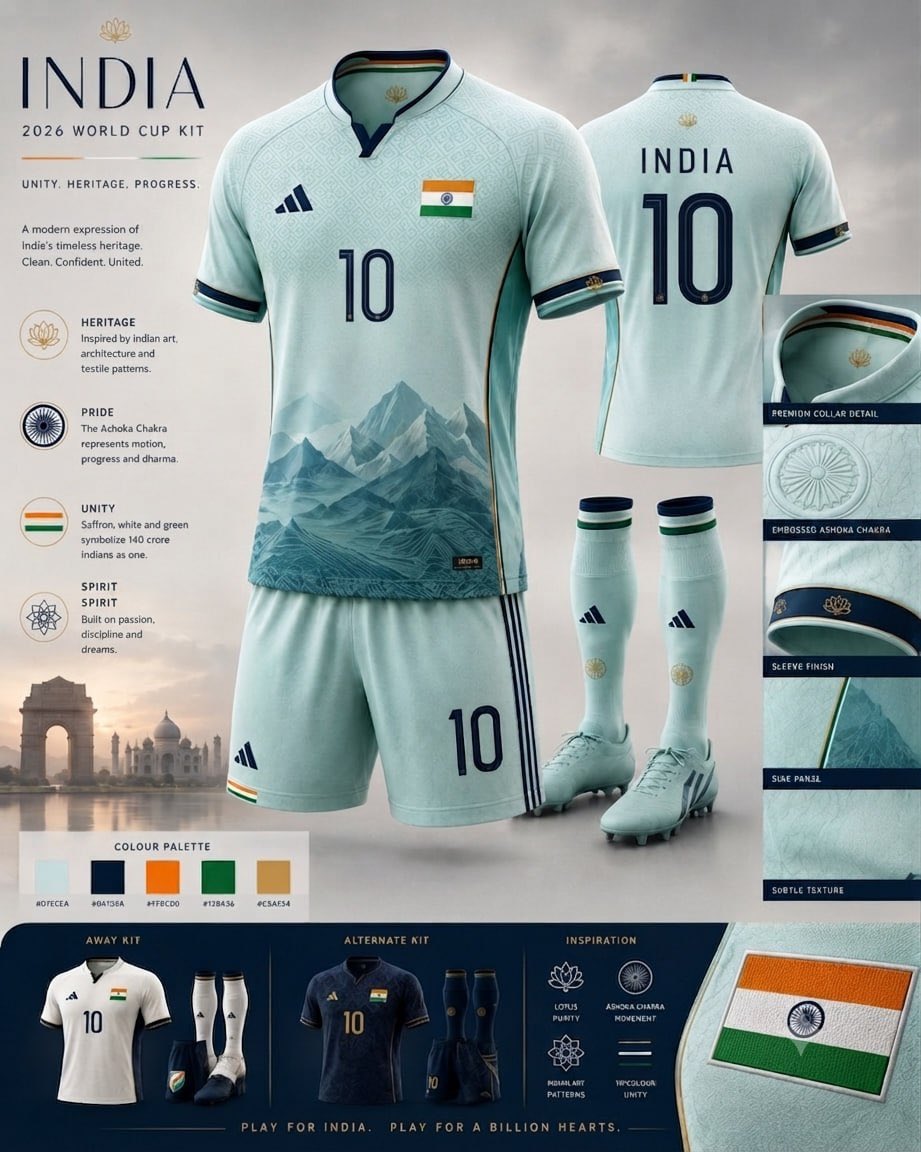 prishabhtweets's tweet photo. Concept Jersey For Indian football team!
If they would have played this 🌍 world 🏆 cup. https://t.co/XcXMnZNlM2