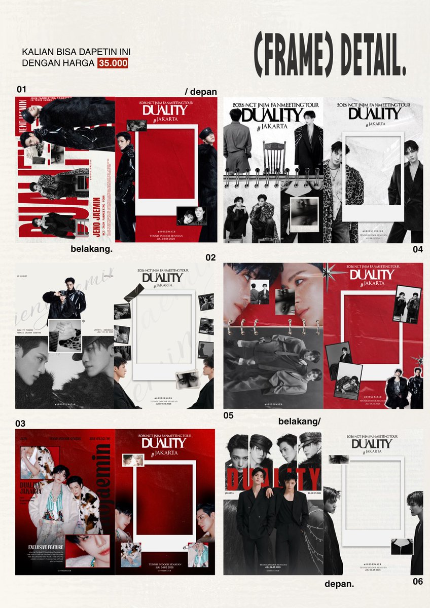 soulinarie's tweet photo. 📸✨ JASA FOTO POLAROID DUALITY IN JAKARTA 2026 ✨📸

❤️ Rp35.000 / lembar

🎞️ 1 Instax Print
🖼️ Exclusive Duality Frame
🔄 Free Retake
📂 Free Soft File
🎁 Limited Freebies

📍 Tennis Indoor Senayan
📅 4–5 Juli 2026

DM sekarang, slot terbatas! 🫶

#nctdream #jeno #jaemin https://t.co/Scn8JNQYaZ