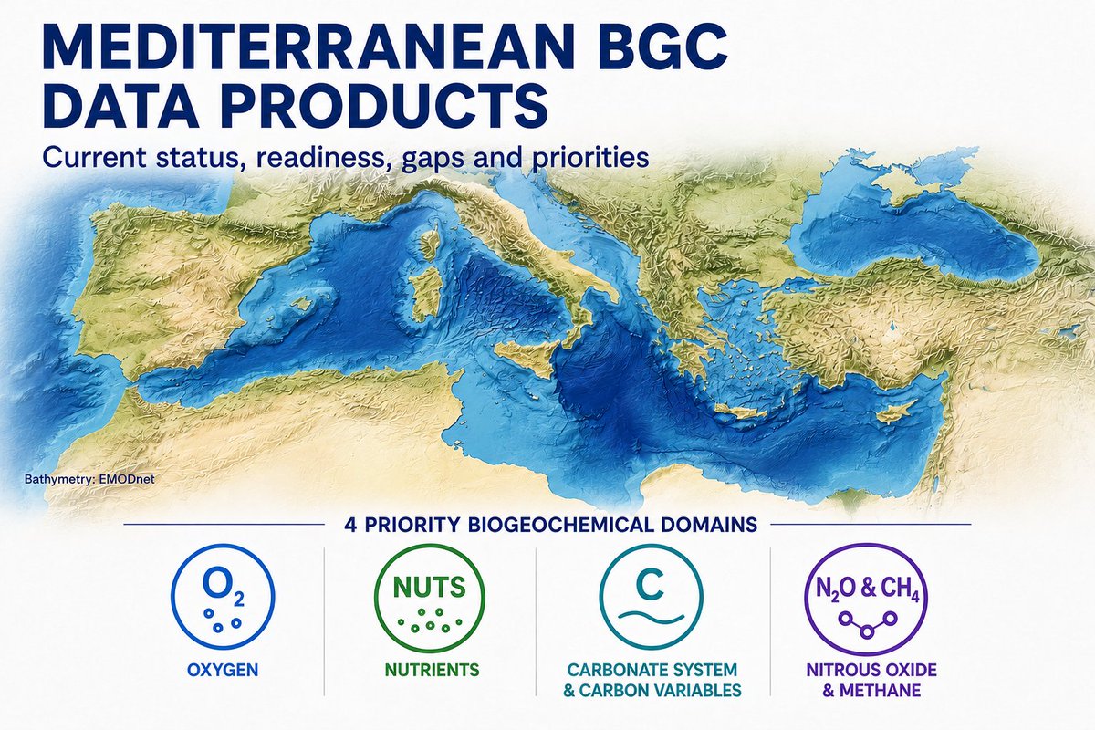 AbedHassoun's tweet photo. As part of the EU #BioGeoSea project, we're inviting the ocean community to contribute to a survey on biogeochemical Essential Ocean Variables (#EOVs) and related data products in the #MediterraneanSea.
🗓 Deadline: 31 July 2026
📝 Take the survey here:
https://t.co/pFjnLk7MuX https://t.co/HdM0hGmE18