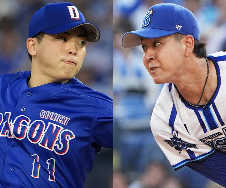 BaseBallMOnline's tweet photo. 【⚾本日(6/25)のプロ野球⚾】

18:00～試合開始🏟バンテリンドーム
中日 vs DeNA

【先発】
中日 ⇒ #中西聖輝(1勝2敗)
DeNA ⇒ #平良拳太郎(2勝4敗)

スタメン・試合情報・速報▼
https://t.co/VpkJk3vtWD

#dragons #baystars https://t.co/LZ0uTBzOu3