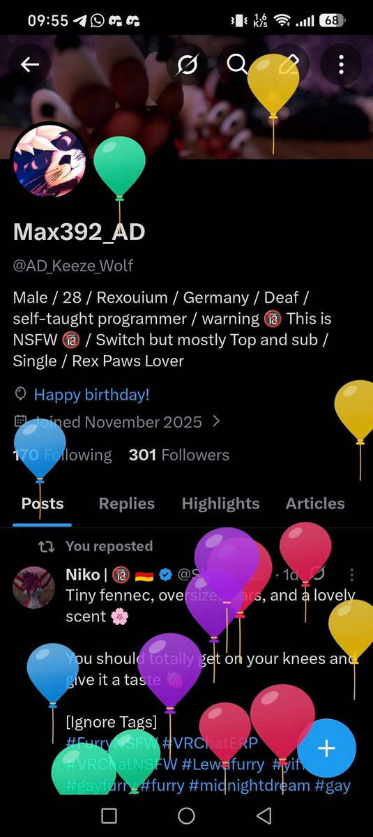AD_Keeze_Rex's tweet photo. balloons weeee~! uwu https://t.co/68xyrfCYeY
