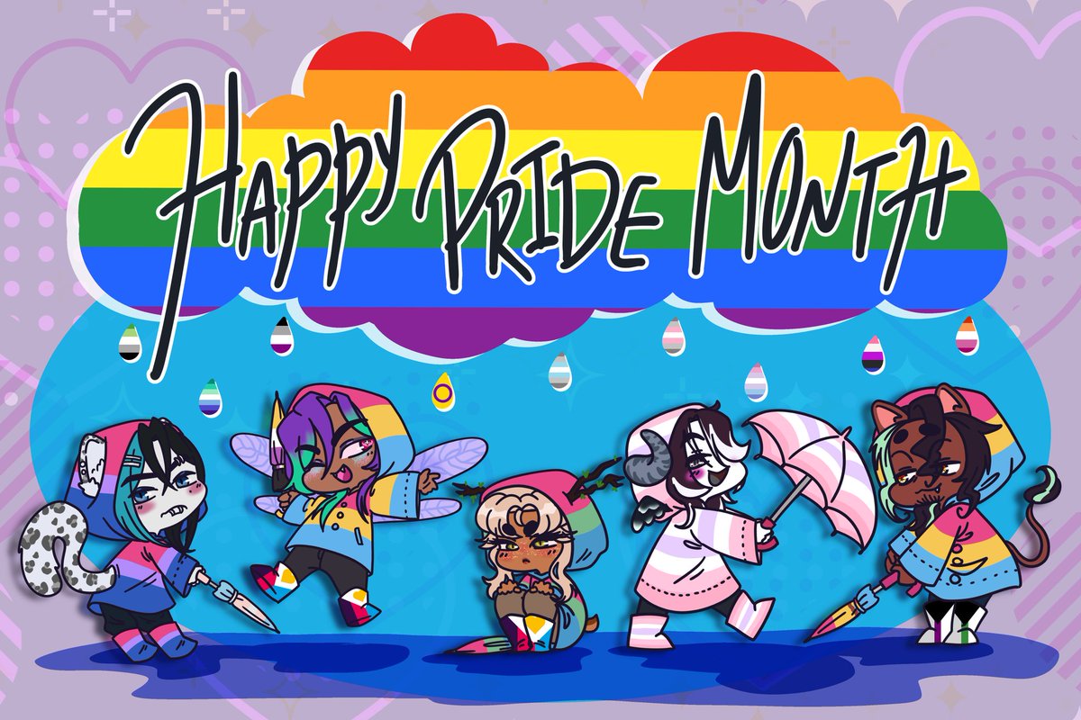 BooDaMuff's tweet photo. Happy pride month!✨💕

#ocs #happypride #pridemonth #raindrops https://t.co/iRSWzH1kNS