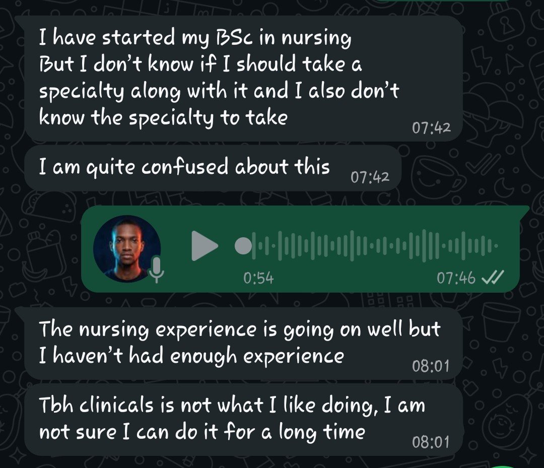 KpoabariRN's tweet photo. @NrOluwasusi how do you motivate people again towards clinicals..

I have loads of this kind of message on X dm, and WhatsApp.

To even advice or motivate dem dey hard me...cus I'm not even in the clinical space again.

Tbh....this points to a major problem in front though. We are having more Non-Clinical enthusiasts than Clinical enthusiasts....perhaps we should talk about it.