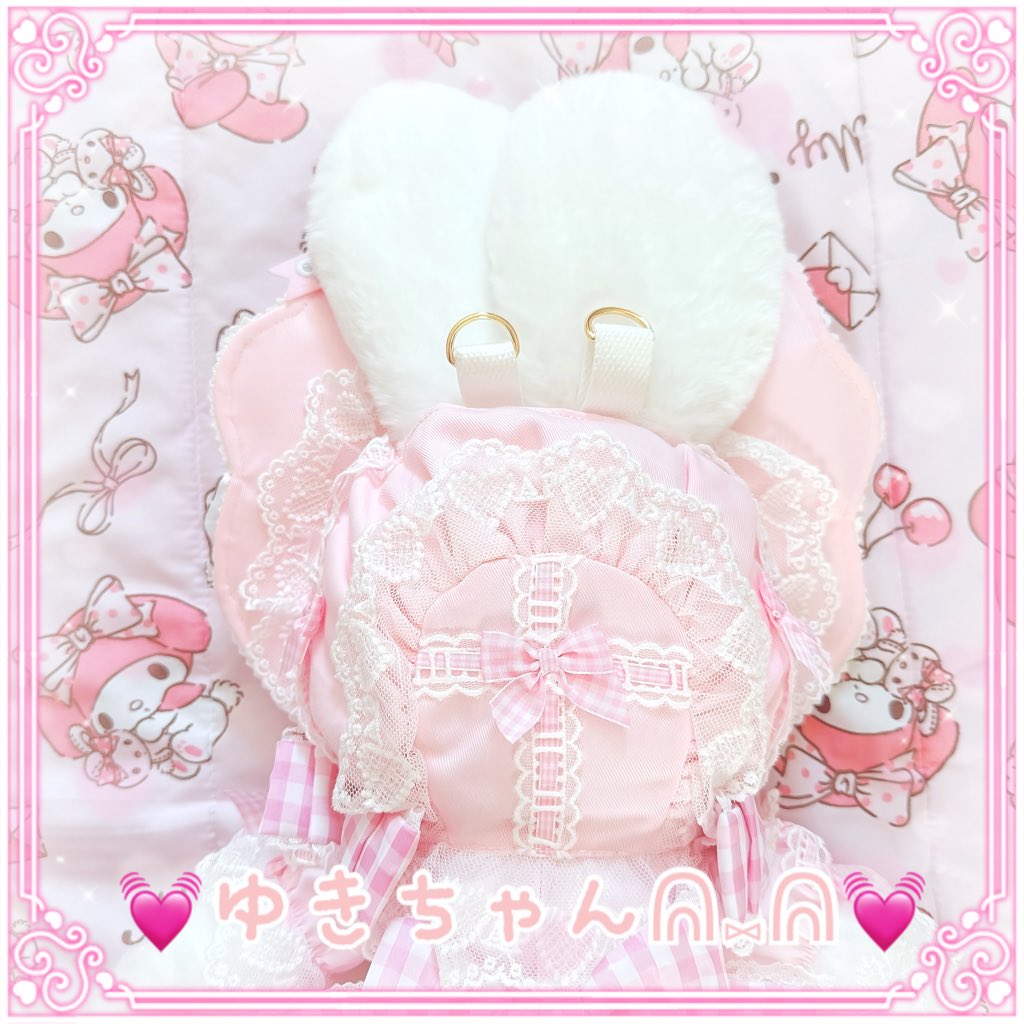 Angelic Prettyのリリカルバニー🐰リュックシロ×ピンク💕