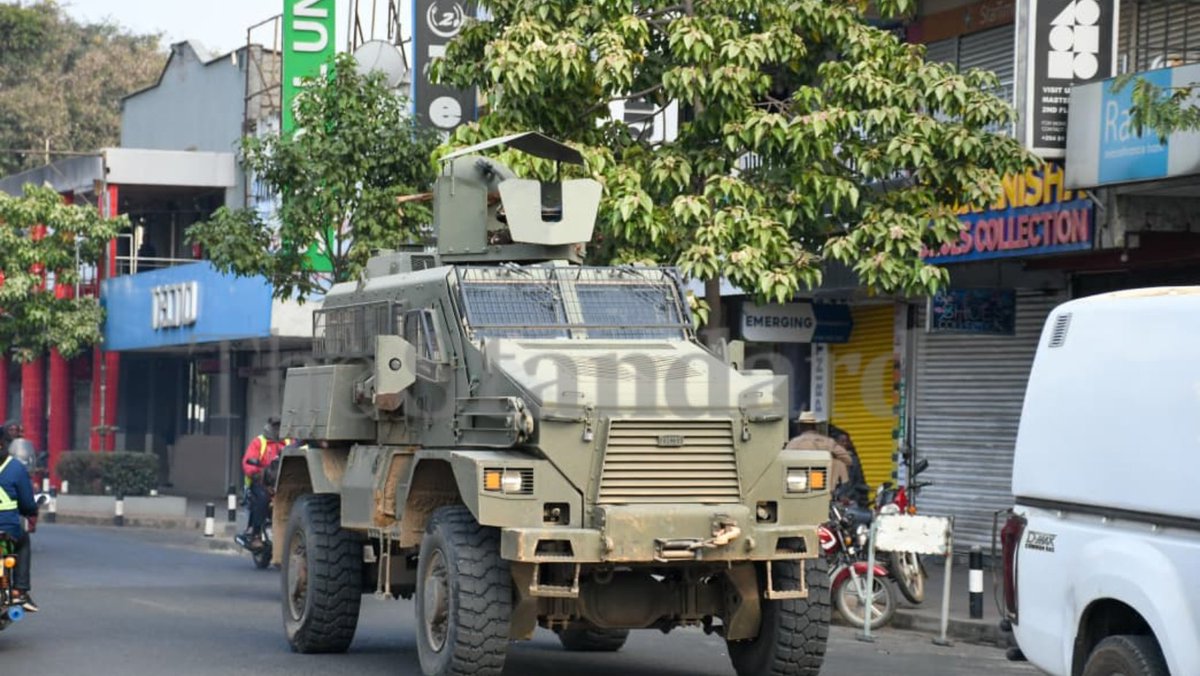 StandardKenya's tweet photo. An armoured personnel carrier patrols through Nakuru amid heightened security during the second anniversary of the June 25th Gen Z-led protests.

Photos by Kipsang Joseph.
#GenZ2ndAnniversary https://t.co/NPgzRS80kB