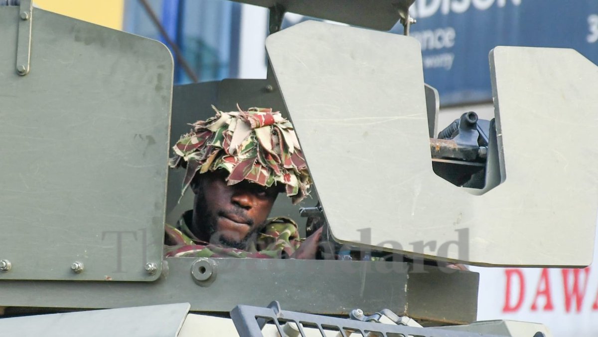 StandardKenya's tweet photo. An armoured personnel carrier patrols through Nakuru amid heightened security during the second anniversary of the June 25th Gen Z-led protests.

Photos by Kipsang Joseph.
#GenZ2ndAnniversary https://t.co/NPgzRS80kB