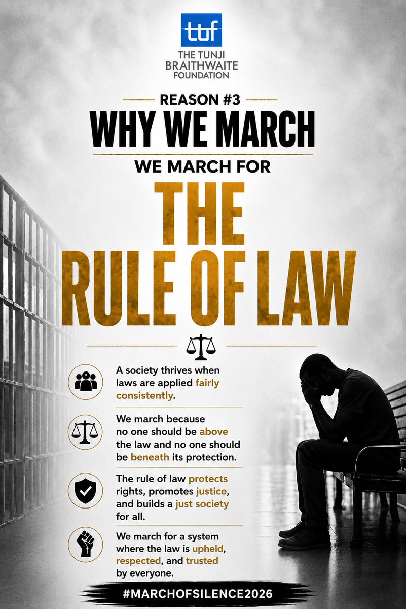 tbfng's tweet photo. Reason #3 — We march for the Rule of Law.

A society thrives when laws are applied fairly and consistently. No one should be above the law, and no one should be beneath its protection.

🔗 Register for the March of Silence 2026:
https://t.co/DEQk4CY2xv

#MarchOfSilence2026 https://t.co/TARsSPrnX6