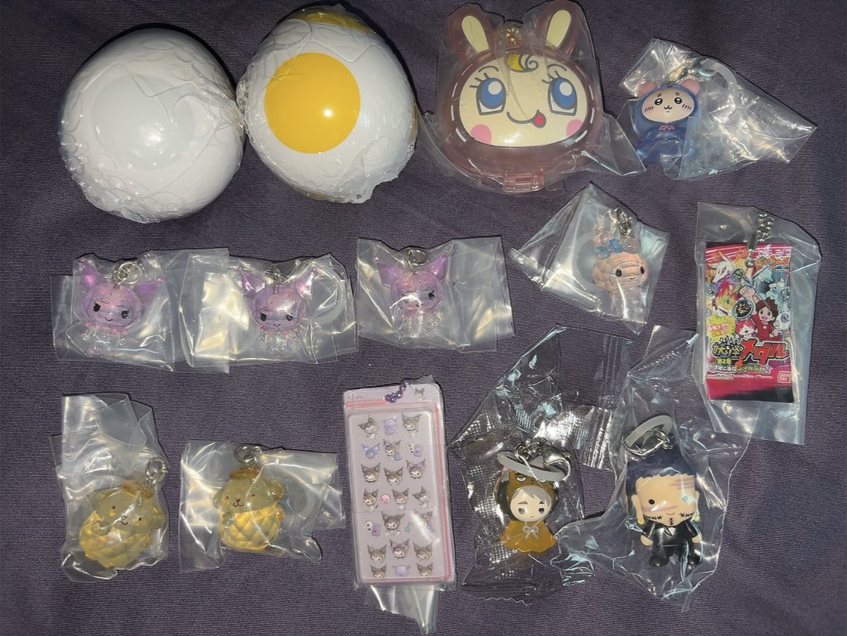 6Ots1's tweet photo. 【交換】ガチャ　めじるしアクセサリー

求：★サンリオけろけろパーティーポチャッコ.シナモロール優先、他も🆗. ヨッシー(緑青黒赤)ちいかわ2

譲：画像参照

ベリエちゃん.カニちゃんは★との交換のみ。ヨッシーは内容要相談、他複数提供可能です。
交換可能な方いましたらお気軽にお声掛け下さい🙇‍♀️ https://t.co/CeXkanBaNa