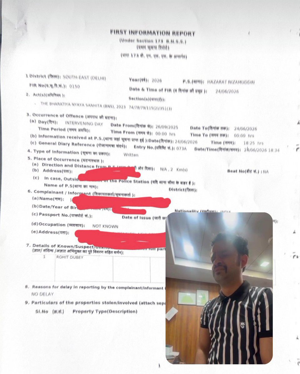 jeevansharya's tweet photo. Many people had requested a copy of the FIR in the Jangpura dog feeder assault case.

I am sharing the FIR copy for transparency and public awareness. Thank you to everyone who stood up, raised their voice, and supported the pursuit of justice.

The fight for accountability continues. 🙏

#JusticeForDogFeeders
#StandWithStreetDogs