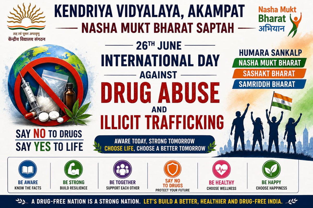 AkampatKv's tweet photo. NASHA MUKT BHARAT SAPTAH@ KV AKAMPAT https://t.co/bsLMB9ykY0