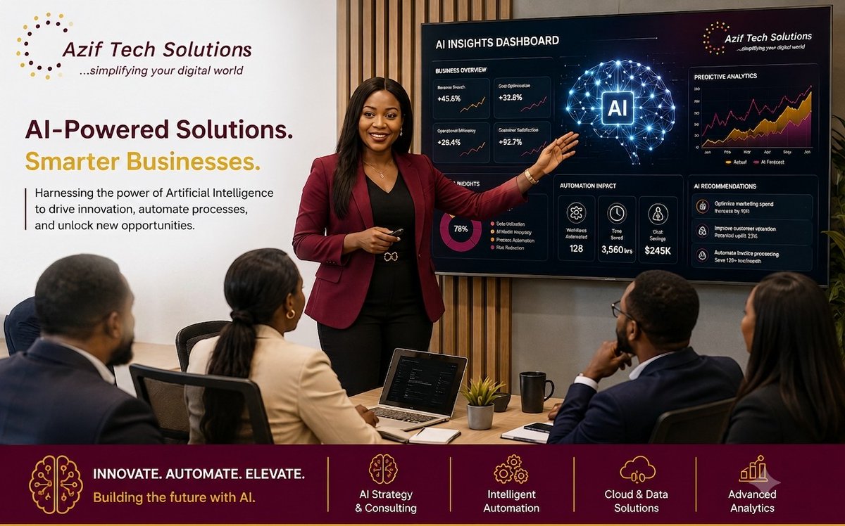 aziftech's tweet photo. AI isn't replacing people—it's empowering them.
Businesses using AI effectively are improving productivity and customer experience.
#AI #Innovation #BusinessTechnology #Aziftech https://t.co/huxn0myMZE