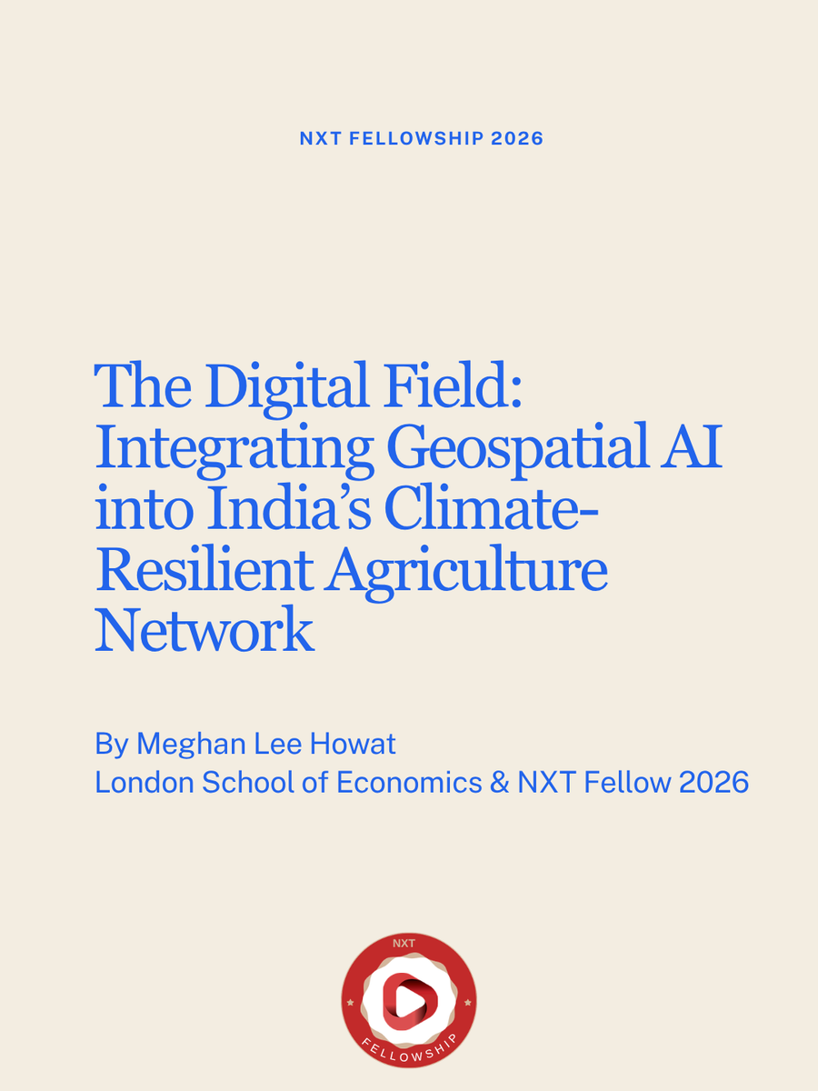 NXT_Fellowship's tweet photo. By embedding predictive analytics into India’s premier agricultural network, NICRA, Meghan Lee Howat explores turning complex data into real-time, localised advice to shield vulnerable districts from droughts and climate shocks. 
Read the full piece here:
https://t.co/Guf6fJmdHW https://t.co/PBGRXbjMWp