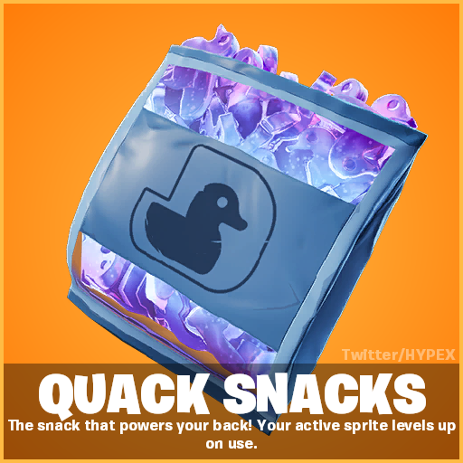 HYPEX's tweet photo. NEW "QUACK SNACKS" ITEM

Levels up your active sprite + likely heals too https://t.co/F7xJ30HK5O
