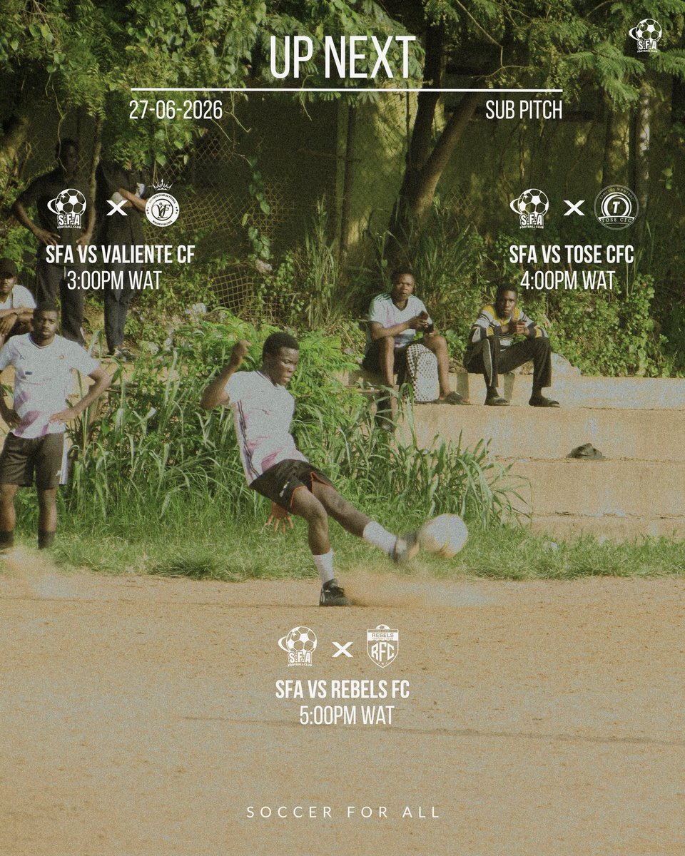 SoccerForAll_'s tweet photo. 🚨 UP NEXT ⚽ 

Et c'est reparti 🤍💜 

It's a super Saturday as we close the month with 3 fixtures 🔥 

Some weekends are ordinary.
This one is not. 🤩 https://t.co/oKWNWjDeDz