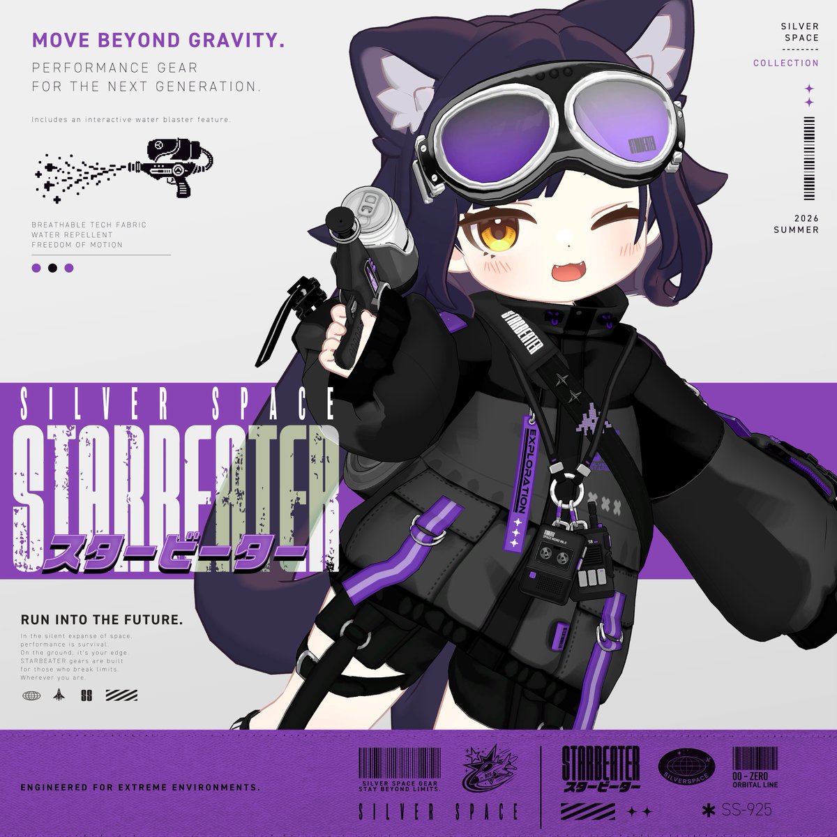 SilverGrayGin's tweet photo. ╔═══════════╗
　🚀 NEW RELEASE 🚀
╚═══════════╝

VRCアバター向け衣装
⭐️『STARBEATER』⭐️

🎉 【発売記念セール開催中！】💫
📅 2026/6/25 ～ 2026/7/4 24:00まで
🔗 https://t.co/R1i0J01j9N

#しるばーすぺーす #VRChat https://t.co/Bp4wCl0Gjf
