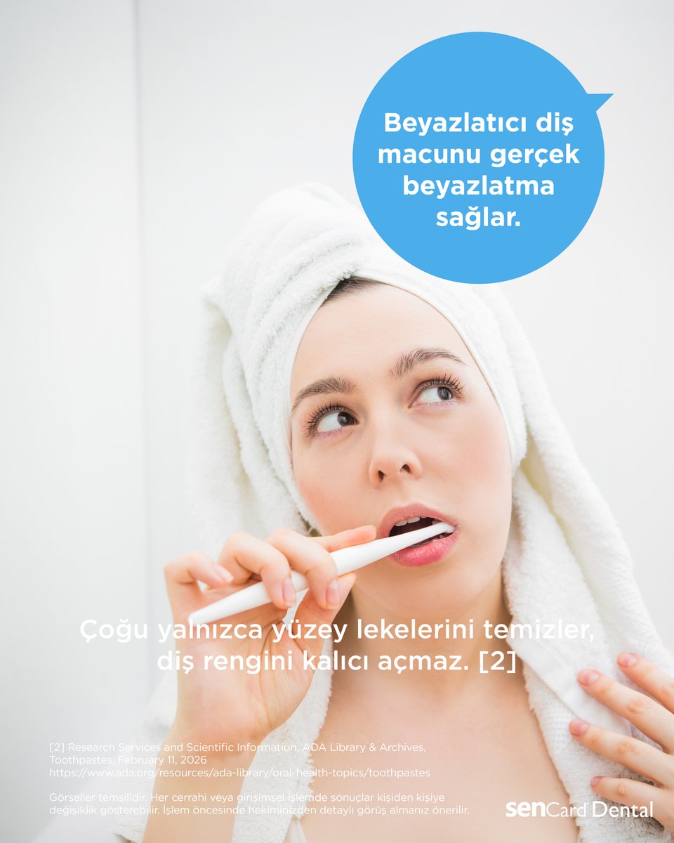 senCardDental's tweet photo. Bazıları çok konuşulur.
Bazıları çok izlenir.
Bazıları da fazla güven verir.

Sosyal medyada karşınıza çıkan her “beyazlatma” önerisi, gerçekten mucize olmayabilir. Çünkü beyazlık veren her yöntem sağlıklı değildir. Diş beyazlatma konusunda doğru bilinen yanlışları keşfetmeye hazırsanız, içeriği kaydırmaya başlayın.

📅 Online Randevu Sistemi ile randevunuzu planlayabilirsiniz.
🦷 senCard Sağlıklı Yaşam Hattı: 0850 203 86 09
🌐 Daha fazla bilgi için https://t.co/tDkghd6T16
🏥 Dünya çapındaki klinik ağına siz de katılın: https://t.co/rSMZb0235d

#senCardDental #doğrubilinenyanlışlar #dişsağlığı #ağızsağlığı