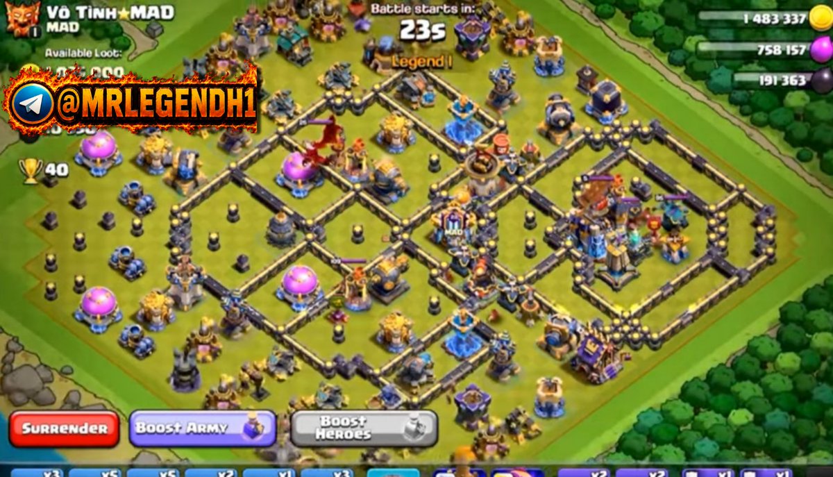 MRLEGENDH's tweet photo. Legend base🔥
𝗟𝗶𝗻𝗸 𝗰𝗼𝗽𝘆 𝗯𝗮𝘀𝗲:https://t.co/cZXj2EqlmZ
#MRLEGENDH #coc #clashofclans #th18 #legendbase https://t.co/Qk2H6ZY2Y5