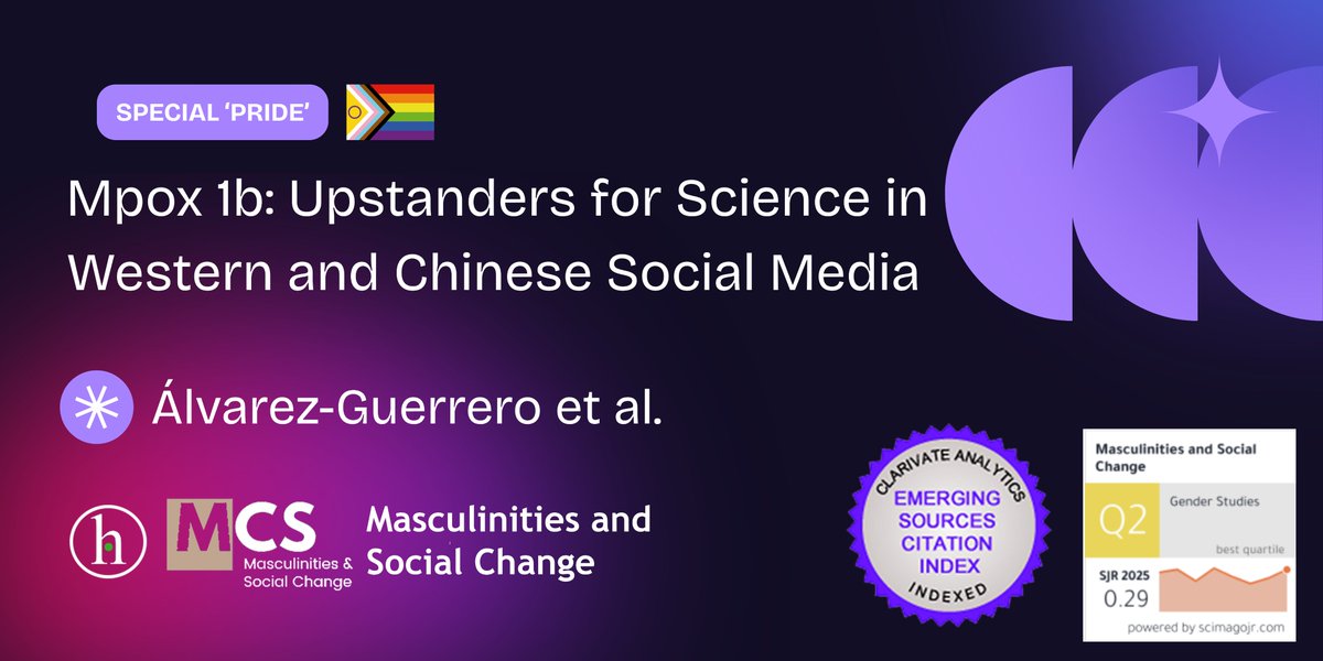 mcs_hipatia's tweet photo. (3) 📄 Mpox 1b: Upstanders for Science in Western and Chinese Social Media
✍️ Álvarez-Guerrero et al. (2024)
🏳️🌈 Shows how evidence-based communication and solidarity can counter misinformation and stigma during #publichealth crises🔬
🔗 https://t.co/PHCdHhZ75K #Upstander #Pride https://t.co/3pOJtrVEof