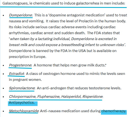 gingerhaderach's tweet photo. Women, mothers, are told not to eat tuna, drink alcohol. We go off our meds, a friend went off her epilepsy drugs to give her baby the chance to have clean breastmilk. We instinctively put our baby's needs ahead of our own. Men with breastfeeding fetishes on the other hand, happily use their babies as props for their fetish, feeding them revolting hormonally induced, chemical laced exudate from their hormonally mutated male breast tissue.