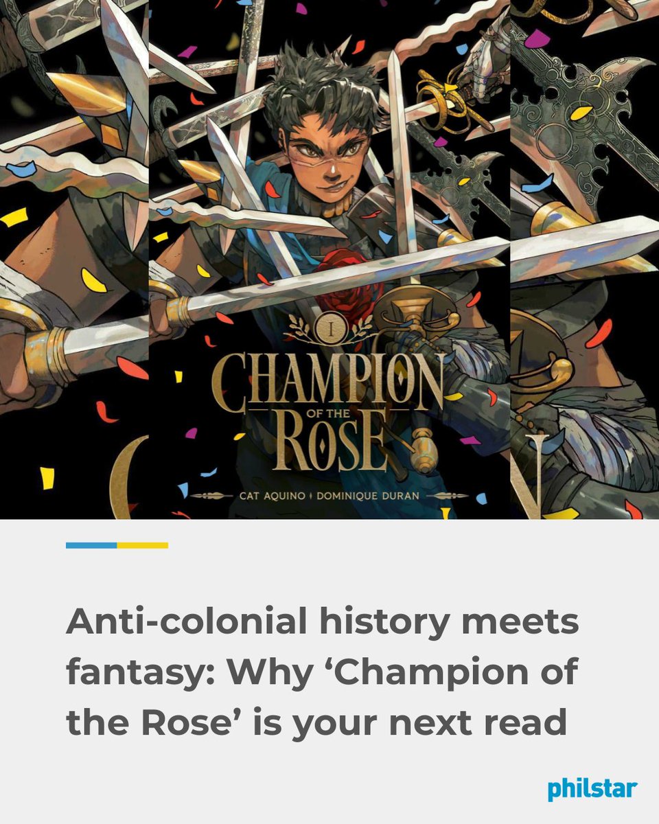 PhilstarNews's tweet photo. QUEER FANTASY, FILIPINO HISTORY 📚

A trans swordsman. A kingdom under colonial rule. A fight for freedom.

Filipino creators Cat Aquino and Dominique Duran’s “Champion of the Rose” blends queer storytelling, fantasy and Philippine history into one ambitious manga.

Read: https://t.co/wKHTDcRG2U