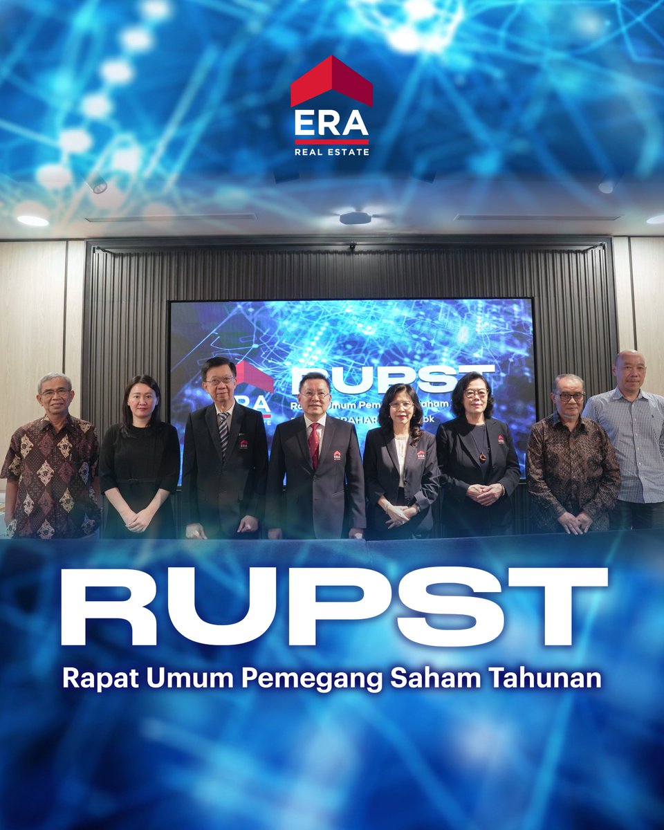ERA_Indonesia's tweet photo. Today, we held our RUPST at ERA Indonesia Head Office. It was a productive moment to reflect on our progress, align our vision, and discuss the next steps toward an even stronger future.

#ERAIndonesia #RUPST2026 #OneERA #TrustedByGenERAtions https://t.co/BpuBG3pC19