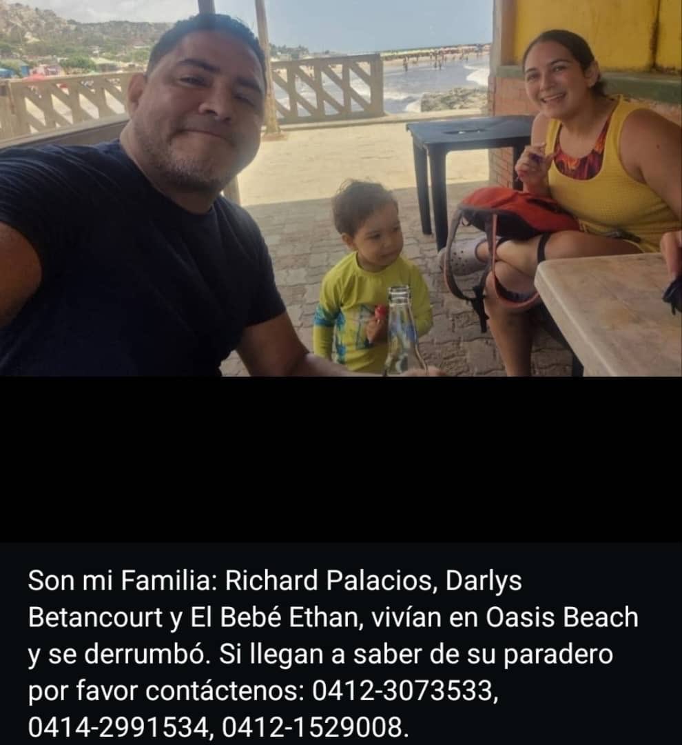 clauditamarquez's tweet photo. Edificio Oasis Beach por favor ayudame a encontrar a esta familia https://t.co/3z31zNUN22