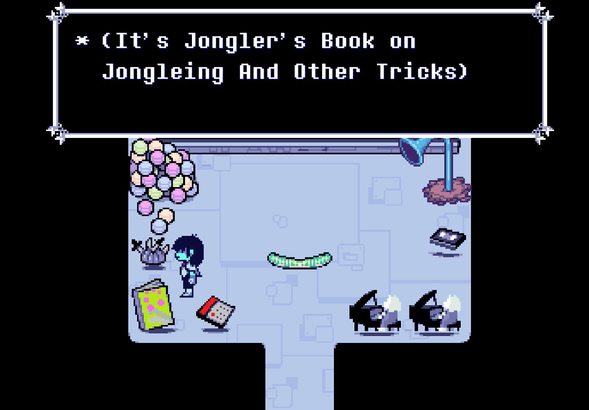 NOTBURNINGWAX's tweet photo. Pluey's Book on Battatting And Other Mikes
#deltarune https://t.co/rmaAVvVELu
