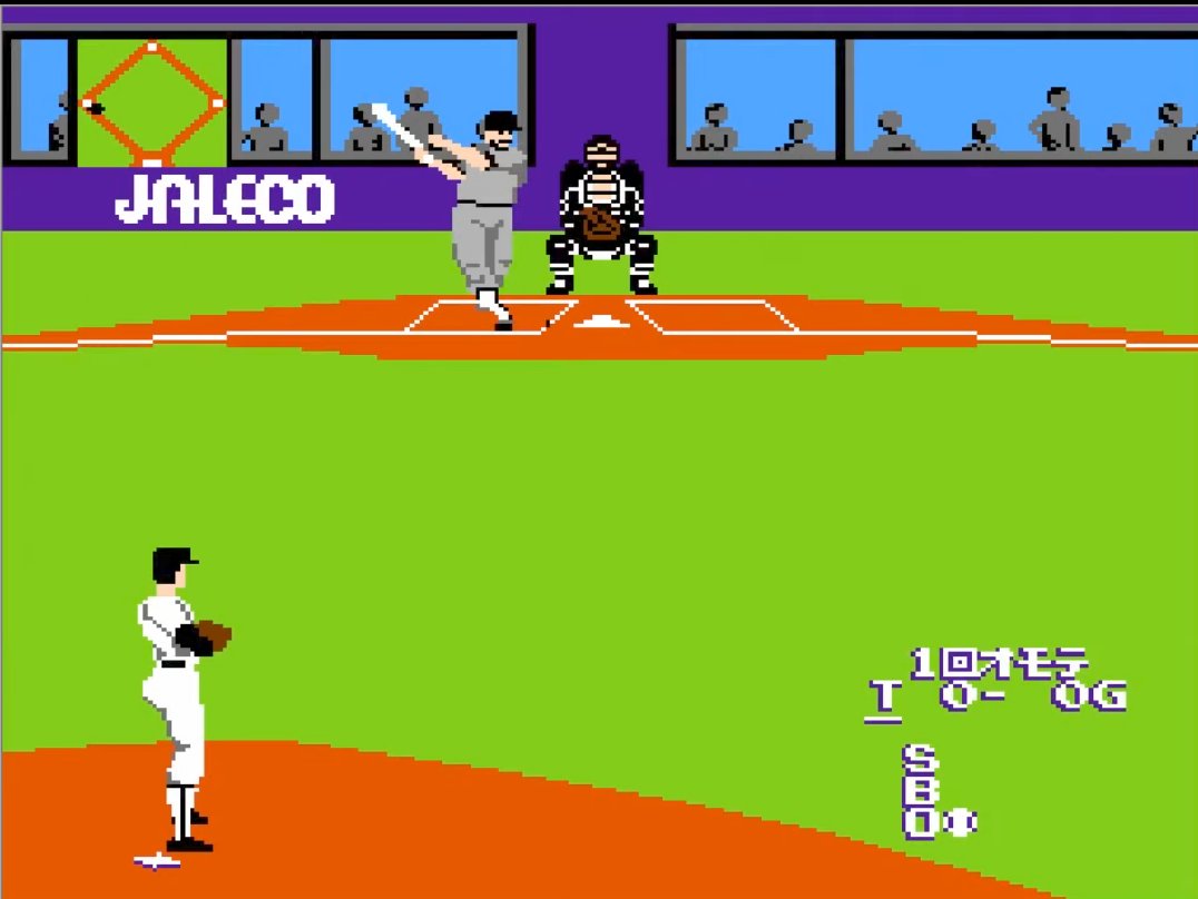 fami_maga2's tweet photo. 『燃えろ!!プロ野球  赤ロム/黒ロム』は1987年6月26日にジャレコより発売

伝説の「バントでホームラン」の通称燃えプロ。実名と背番号採用とファミスタよりリアルを追求したグラフィックに高い演出力。音声合成チップ内蔵による審判や歓声の音声で、プロ野球中継さながらの臨場感を再現した野球ゲーム!!