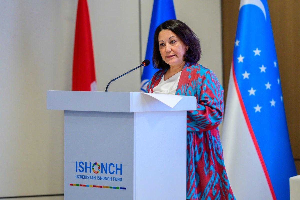 UNICEF_UZB's tweet photo. 🇺🇳 🇺🇿 @UNICEF_UZB was lead agency managing a USD 43.5 million programme in partnership with @UNFPAUzbekistan and @WHOUzbekistan and under the stewardship of @GOVuz. @UNICEF_UZB Rep @CastilloRe_M recognised the power of partnerships between the UN,🇨🇭Swiss and @GOVuz leadership in attaining results under the inaugural project.