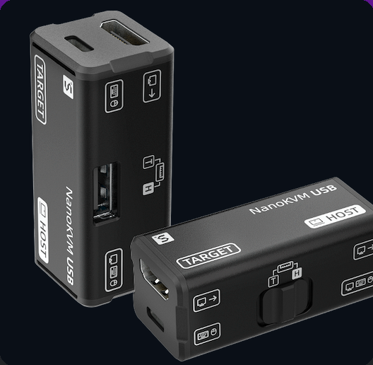 tom_doerr's tweet photo. Finger-sized NanoKVM-USB enabling 4K control without needing a keyboard, mouse, or monitor

https://t.co/LFV8SCPN9I https://t.co/6zKnOpKTeq