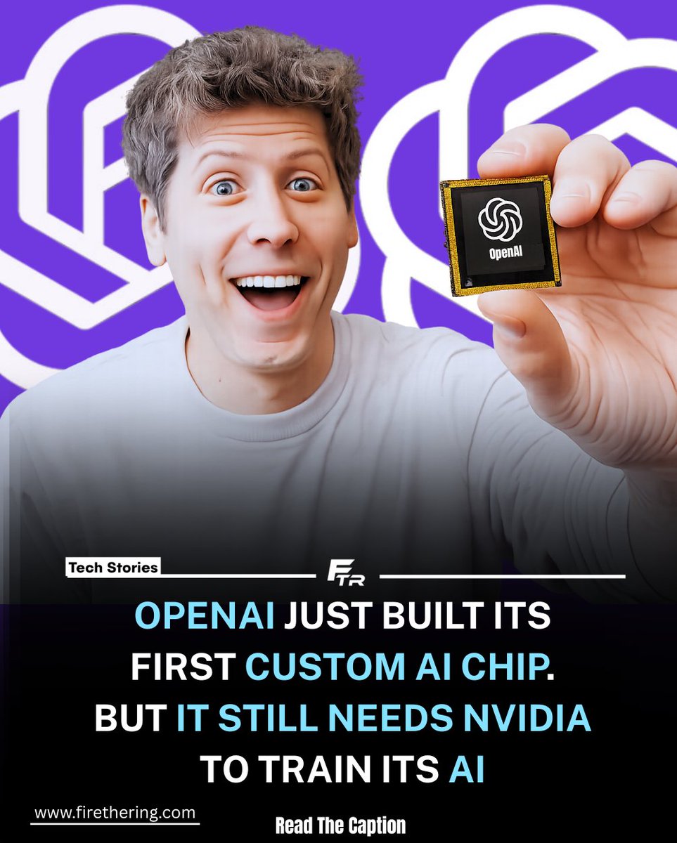 firethering's tweet photo. OpenAI just built its first custom AI chip.

But it still needs NVIDIA to train its AI models.

So why spend billions designing a chip in the first place?

The answer isn't training. It's the part of AI that never stops.

Full story: https://t.co/pd5R5TmpYJ 

#openai #nvidia #ai https://t.co/Fkm4Z1lZ6x