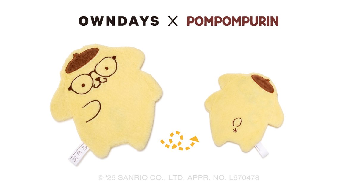 oricon's tweet photo. OWNDAYS×ポムポムプリン
コラボ第2弾発売💛

マフィンら“チームプリン”が大集合
数量限定でオリジナル巾着のプレゼントも

🍮アイコレクション一覧（写真22枚）
https://t.co/4Zj2FlBDwx https://t.co/NnHI3Ehi1y