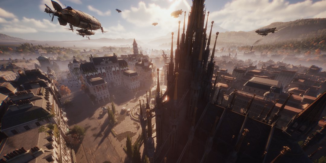 klaymoretti's tweet photo. Lord of Mysteries Game -
Part 1

It’s the only UE5 European-antique mysticism MMO out there — Victorian gears and steam bells layered over abyssal whispers and the unspeakable.
One city, two faces: by day, the lively, orderly Tingen — eavesdrop on NPC gossip, wander the sights. By night, when the moon turns eerie crimson, Sinful Tingen rises from the city’s dark subconscious

22 Pathways, each a full role-play identity, not just a combat style.
Every Pathway has a code of conduct: a Seer must divine anywhere like Mr. Fool; an Apprentice must always “take the unusual road.” Stray from it and Loss of Control looms.
Role-play runs through everything: a Hymn cheers a shy man into confessing with (terrible) singing; a Seer can pick the one unique egg from a thousand to win a contest. In the “Rose Night” case, you must first play a proper nightclub patron — drink, roll dice, dance — before the truth opens up.