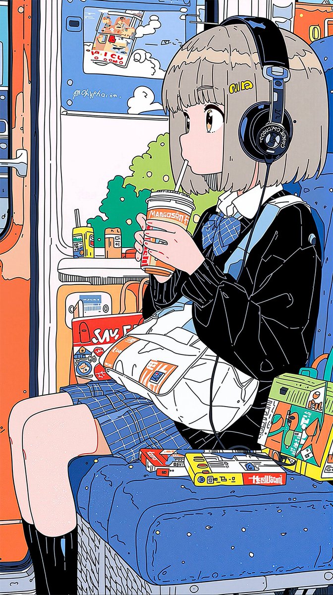 windwavegreen2's tweet photo. ヘッドホン🎧ガール 0625 https://t.co/7QPAEW3ByJ