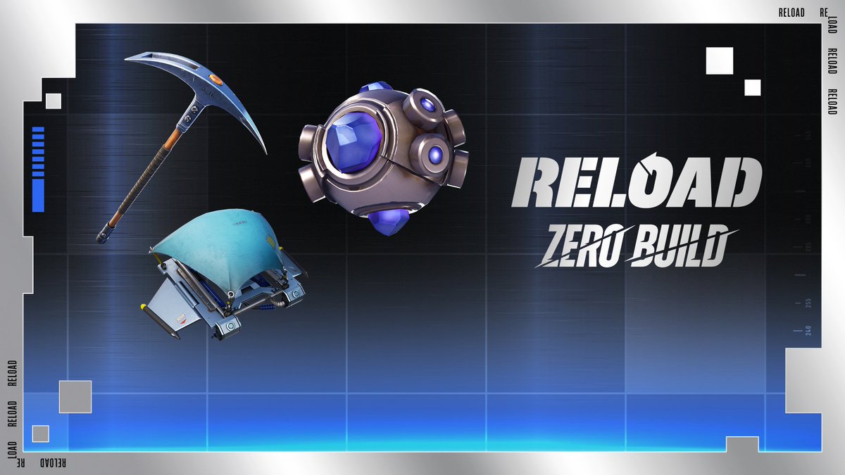 HYPEX's tweet photo. FORTNITE RELOAD (ZERO BUILD) UPDATE

• Gliders redeploy enabled
• Holding Pickaxe = infinite stamina
• Start with: Where We Droppin' Pistol, Small Shield Potion, and Pocket Item (Shockwave Grenade, Med Mist Grenade, or Shield Bubble) https://t.co/hVTFhnKe0G