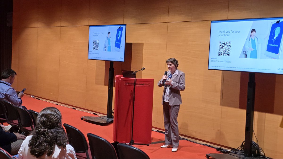 ClinCaseQuest's tweet photo. At the 31st Annual Meeting of SESAM (the Society in Europe for Simulation Applied to Medicine) in Lyon, France, the ClinCaseQuest team, led by founder and CEO Dr. med. Nataliia Lopina, had the honor of presenting our research within the session:

XRAIV: Extended Reality (XR), Use of AI and Virtual Simulation Modalities
(Chairman: A. AL-MASRI, Simulation Program Director, Denmark)

"AI-Assisted Analysis of Branching Clinical Simulation Reports: Evidence from a Multicultural Multi-Centre Study on Enhancing Efficiency and Quality Management"

In this study, we demonstrated how AI can transform post-simulation analysis in medical education — reducing hours of manual report processing into structured analytics within minutes.

Our multicentre study demonstrated that:

🔹 AI can analyze 150–200 clinical decisions within a single simulation
🔹 identify hidden cognitive errors and clinical reasoning patterns
🔹 reduce educator workload
🔹 improve the quality of debriefing and personalized learning

What makes this approach unique is not only AI analytics itself, but the architecture of our branching simulations, creating an entirely new type of educational data:

🌳 dynamic branching scenarios with real consequences of decisions
🧠 full logging of the clinical reasoning process — not only the final outcome
📊 massive streams of structured big data reflecting behavior, errors, self-corrections, and decision-making logic in real time

This creates a new class of data for medical education — data not only about outcomes, but about the thinking process itself.

The presented results generated strong audience interest, active discussion, and positive professional feedback.

We sincerely thank SESAM for supporting this scientific direction and creating a space for innovation in simulation-based medicine.

Special thanks to our validation centers and research leaders:

💙 Тетяна Антофійчук  (BSMU)
💙 Iryna Avramenko  (KMU)
💙 Mariia Yartseva (KMU)

The integrated AI analytics module within the ClinCaseQuest ecosystem is still ahead.

#SESAM2026 #MedicalSimulation #ClinicalReasoning #AIinHealthcare #MedicalEducation #HealthTech #ClinCaseQuest