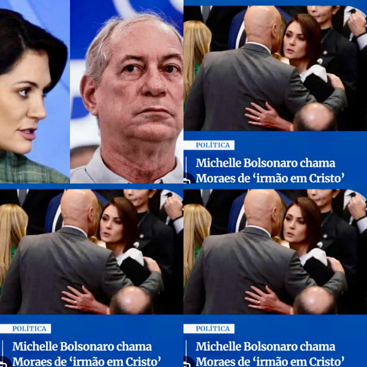 carlosfiga's tweet photo. É triste ver o papel feito por Michelle.

Lavar roupa suja em público, especialmente num momento tão delicado, é uma atitude errada, inconveniente e absolutamente desnecessária.

Aqui não estou analisando o conteúdo do que ela disse, mas a forma como disse.

Na minha visão, Ciro Gomes é um crápula político. Alexandre de Moraes, por sua vez, representa algo ainda mais grave: foi um dos maiores algozes de Jair Bolsonaro.

Por isso, a pergunta que fica é simples:

Quem prejudicou mais Bolsonaro?
Ciro Gomes ou Alexandre de Moraes?

Quem demonstrou mais ódio, perseguição e ação concreta contra Jair Bolsonaro?

Criticar Ciro pode até fazer sentido para muitos. Mas posar, sorrir ou beijar a face de quem simboliza, para tantos brasileiros, a perseguição mais dura contra Bolsonaro, me parece muito mais grave.

Cada um analise e tire suas próprias conclusões.

Eu já tirei as minhas.

C Figueiredo