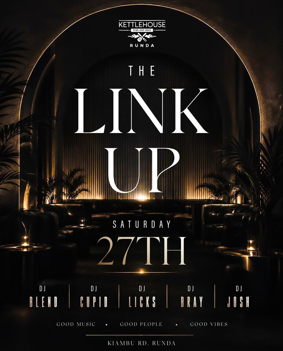 DjLicks_ke's tweet photo. FRIDAY
📍 Tuscany Waterfront (after Two Rivers)
🕒 Starting the weekend the right way.

📍 Kettle House – Lavington
🌙 Taking the vibes into the night.

SATURDAY
📍 The New Kettle House – Runda (Kiambu Road)
🔥 Back at it with nothing but good energy and great music. https://t.co/hNT6frB0nq
