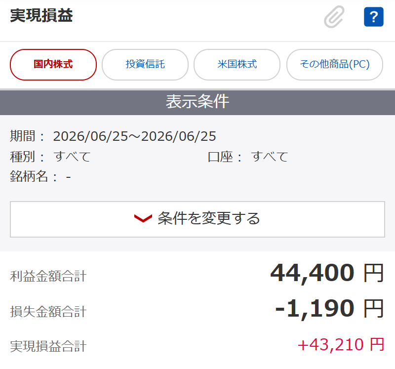 ChickenTrade125's tweet photo. デイトレ収支報告書 Day463
 +43,210円

昨日捕まったTOWAが爆上げしたので利確😋
ただその他ポジは日経爆上げに比べ弱い😓
特に小松は爆下げ。

デイはあまり触らずソシオ、ルネサス。

でも明日こそはすべてプラ転や！ https://t.co/t5CXNQDKJ8
