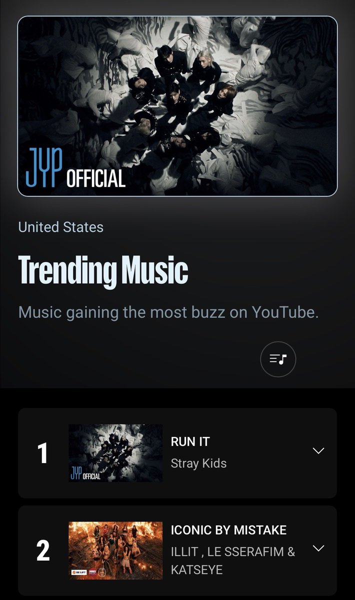 hyunjinshairbnd's tweet photo. #1 song under trending music on US youtube https://t.co/NahrM7qMTj