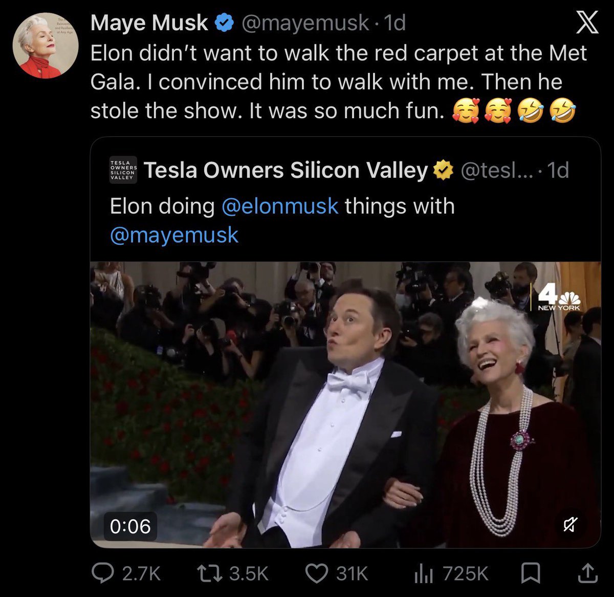 xriskology's tweet photo. It’s funny to think that Elon probably wrote this and posted it as his mom. https://t.co/DkBaa55Cs9