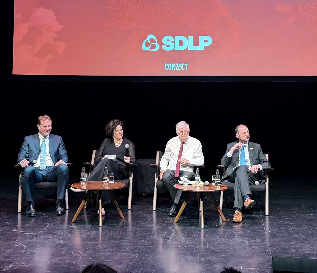 ColinSDLP's tweet photo. Our Party leader, a former Welsh First Minister and a Scottish &amp; Irish government minister - what a panel!Really expert panel discussing change across these islands. @SDLPlive #change https://t.co/hVK36LK5Cm