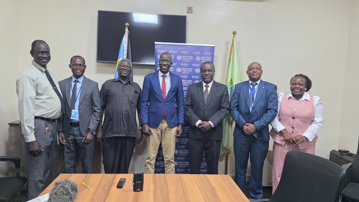 WHOSouthSudan's tweet photo. Today, @WHOSouthSudan and the National Bureau of Statistics signed a Project Collaboration Agreement to strengthen research and investment in health statistics — driving targeted interventions for better health outcomes. 📈🤝🩺📊🇸🇸

#HealthData #HealthStatistics https://t.co/rHlRKkCqKQ