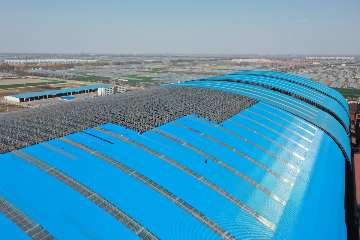 HildaHuSAFS's tweet photo. Coal storage buildings present a typical case of large-span steel structure engineering, where the roof system plays a critical role in both operational safety and long-term durability.
#SteelStructure #SpaceFrame #Tcoalshed #Engineering #Construction https://t.co/DIrGeg3pvR